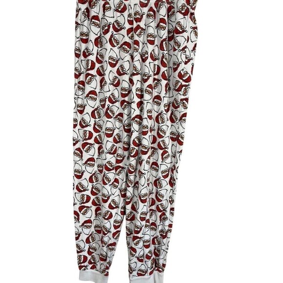 Sammy Nat Pajama Set Kid S White Crew Red Santa Christmas Festive Holiday Pima - Picture 6 of 11